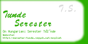 tunde serester business card